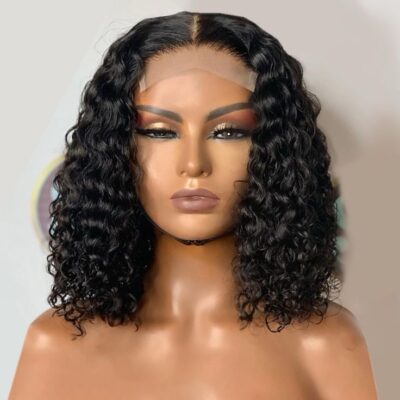 Glueless Curly Double Drawn Bob